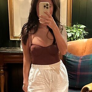 Weworewhat brown bodysuit